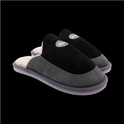 Тапочки домашние 10250-3 черно серые