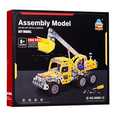 Конструктор металлический "Грузовик" с ковшом (299 дет.) в коробке