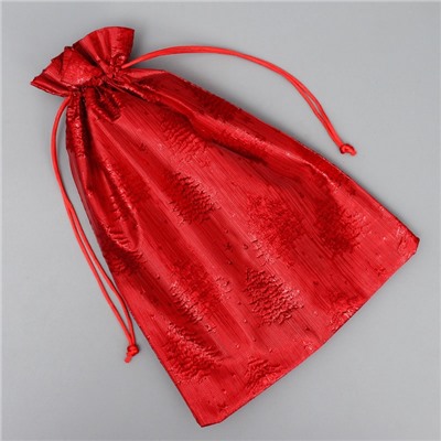 Мешочек подарочный новогодний парча «Ёлочка», 20×30 см ± 1.5 см