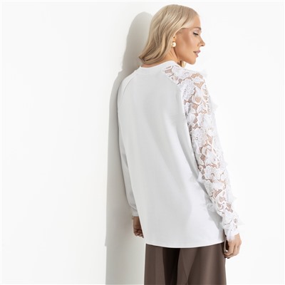 Свитшот с объемным декором, Модная хроника (white)