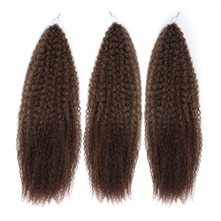 САМБА Афролоконы, 60 см, 270 г, тёмно-русый, русый HKB18Т/6 (Бразилька)