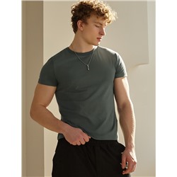 Футболка slim fit  из премиального хлопка с эластаном