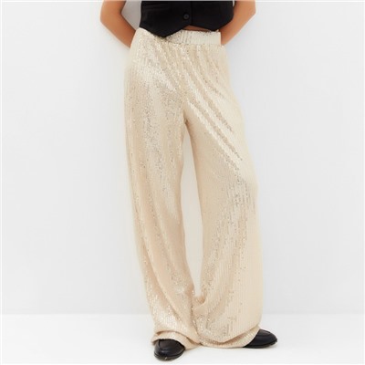 Брюки из пайеток женские MIST Celebration, размер 44, золотая