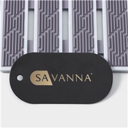 Коврик противоскользящий в ванну на присосках SAVANNA, 40×68 см, серый
