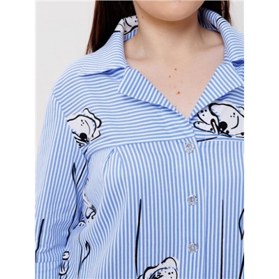 Блузка женская БЖ-73 (Маки)