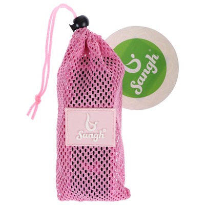 Эспандер-лента эластичная с захватами, 90×4 см, MEDIUM, цвет розовый