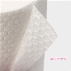 Салфетки в рулоне многоразовые безворсовые в наборе с держателем Доляна, 50 шт., 25×25 см, белые