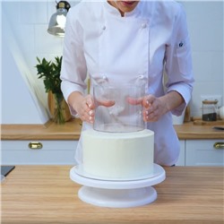 Фальшярус для торта, цилиндр, d=25 см, h=12 см, прозрачный