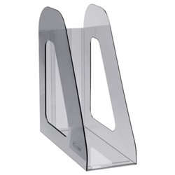 Лоток для бумаг вертикальный  90 мм Фаворит тонированный черный ЛТВ-30555 Стамм