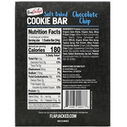 FlapJacked, Мягкое печенье-батончик, шоколадная крошка, 12 батончиков по 54 г (1,9 унции)