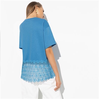 Футболка оформленная кружевом, Знак принцессы (нью)