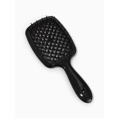 Расчёска массажная, широкая, продуваемая, 8.5×20.5(±1) см, чёрная