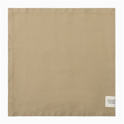 Набор салфеток «Этель» Kitchen, 40×40 см - 2 шт., 100% хлопок, саржа 250 г/м², бежевый