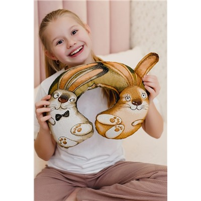 Подушка декоративная игрушка С любовью зайчата 30*40 НАТАЛИ, 1092533