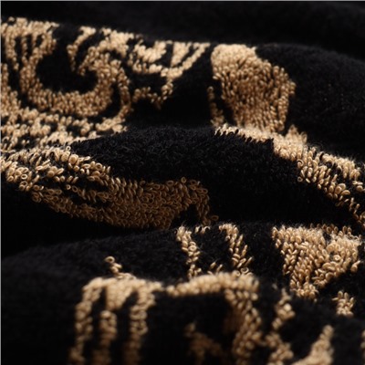 Полотенце именное махровое Этель «Виктор», 50×90 см, 100% хлопок, 420 г/м², чёрное