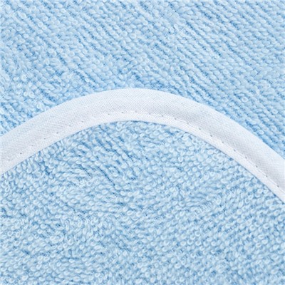 Полотенце - уголок махровое «Крошка Я» T-rex king, 75×75 см, хлопок 100%, голубое