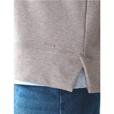 Свитшот из эластичного футера двухнитки с принтом