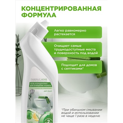 Гель-концентрат для очищения туалета «Лимон и лайм»