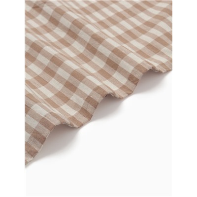 Пододеяльник 2-спальный «Этель» Beige cage, 180×220 см, жатый хлопок