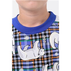 Пижама Умка футер начес детская синий