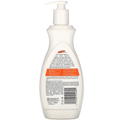 Palmer's, Cocoa Butter Formula, лосьон с маслом какао и витамином Е, ежедневное средство для кожи, без отдушки, 400 мл (13,5 жидк. унции)