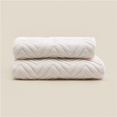 Полотенце махровое SL HOME: Geometry «Блан де Блан», 50×90 см