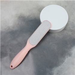 Пилка для пяток, овальная, лазерная, двусторонняя, 23 см, розовая