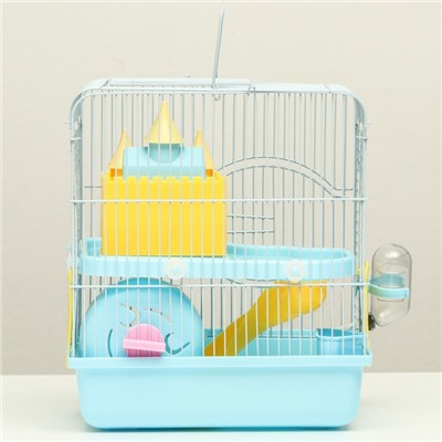 Клетка для грызунов «Пижон», укомплектованная с замком, 27×21×31 см, голубая