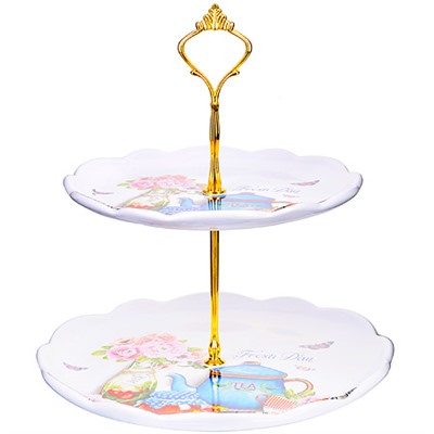 28919 Конфетница 2х ярусная LR (х16)