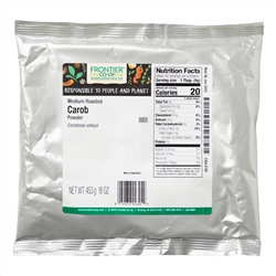 Frontier Natural Products, Цератония, кэроб, порошок  средней обжарки, 453 г