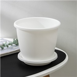 Горшок для цветов с поддоном «Альтернатива. Афина», 3 л, пластиковый, белый