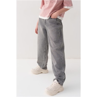 Брюки текстильные джинсовые для девочек PLAYTODAY, 1240105