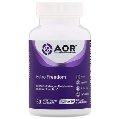 Advanced Orthomolecular Research AOR, Estro Freedom, 60 вегетарианских капсул