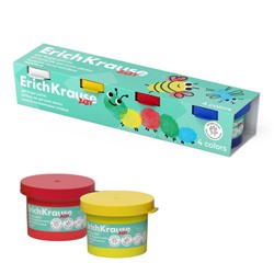 Краски пальчиковые 4цв 35 мл Baby с Алоэ Вера гелевые 61397 ErichKrause