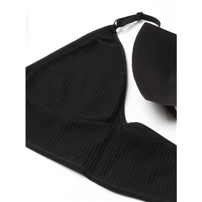 Комплект нижнего белья женский (топ, трусы) Collorista, чёрный, размер 42-44