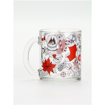 Кружка новогодняя стеклянная «Новогодний уют», 300 мл