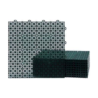 Универсальное покрытие для садовых дорожек POL-PLAST, 30×30 см, набор 9 шт., зелёное