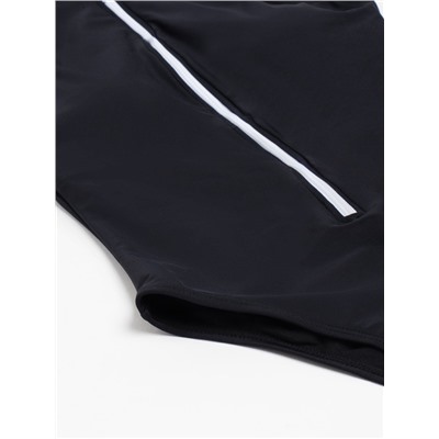 Купальник женский слитный на молнии MINAKU, размер 44, чёрный