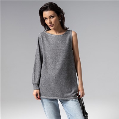 Лонгслив многослойный, Преданная стилю (grey, 2 в 1)