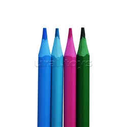 Карандаши цветные "Гамма" 36цв.+1 золотой +1 серебряный, трехгранные, заточенные. европодвес