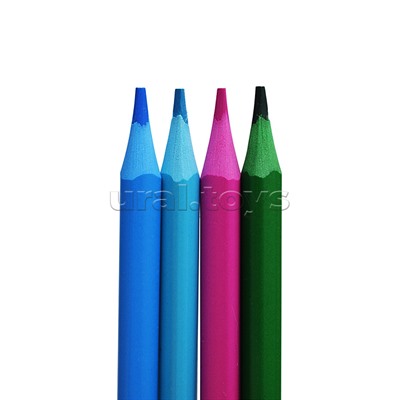 Карандаши цветные "Гамма" 36цв.+1 золотой +1 серебряный, трехгранные, заточенные. европодвес