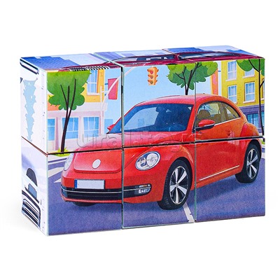 Кубики в картинках 20 Модели автомобилей ( из 6-ти штук)