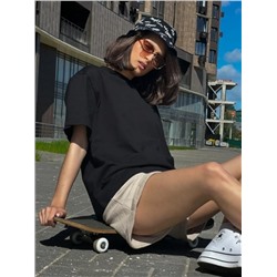 Футболка женская оверсайз черная Арт. 001 (Черный)