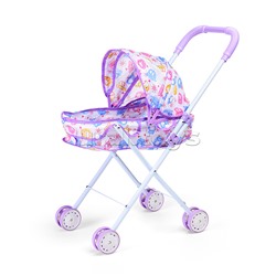Коляска для кукол (металлическая, складная, прогулочная, цвет в ассортименте)