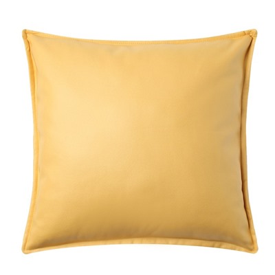 Наволочка декоративная «Этель», кожзам, 45×45 см, жёлтый