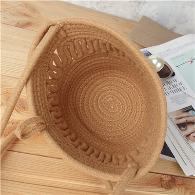 Сумка плетеная 21x15x9 / DW-10 /уп 100/коричневая