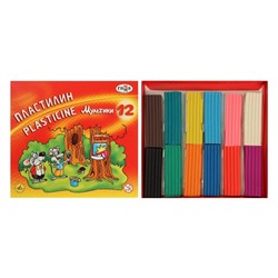 Пластилин «Гамма. Мультики», 12 цветов, 240 г, со стеком, картонная упаковка