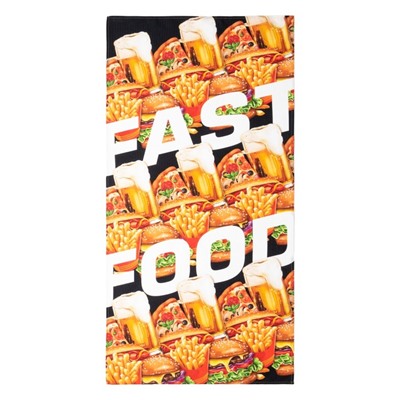Полотенце банное вафельное Fast food 70×146 см, 100% хлопок, 160 г/м²