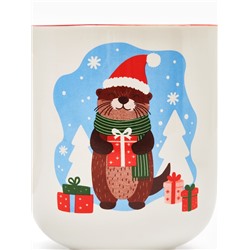 Кружка новогодняя керамическая «Подарок», 470 мл