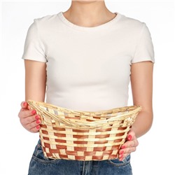 Корзина плетёная для хранения «Ладья», 32×23×10 см, бамбук